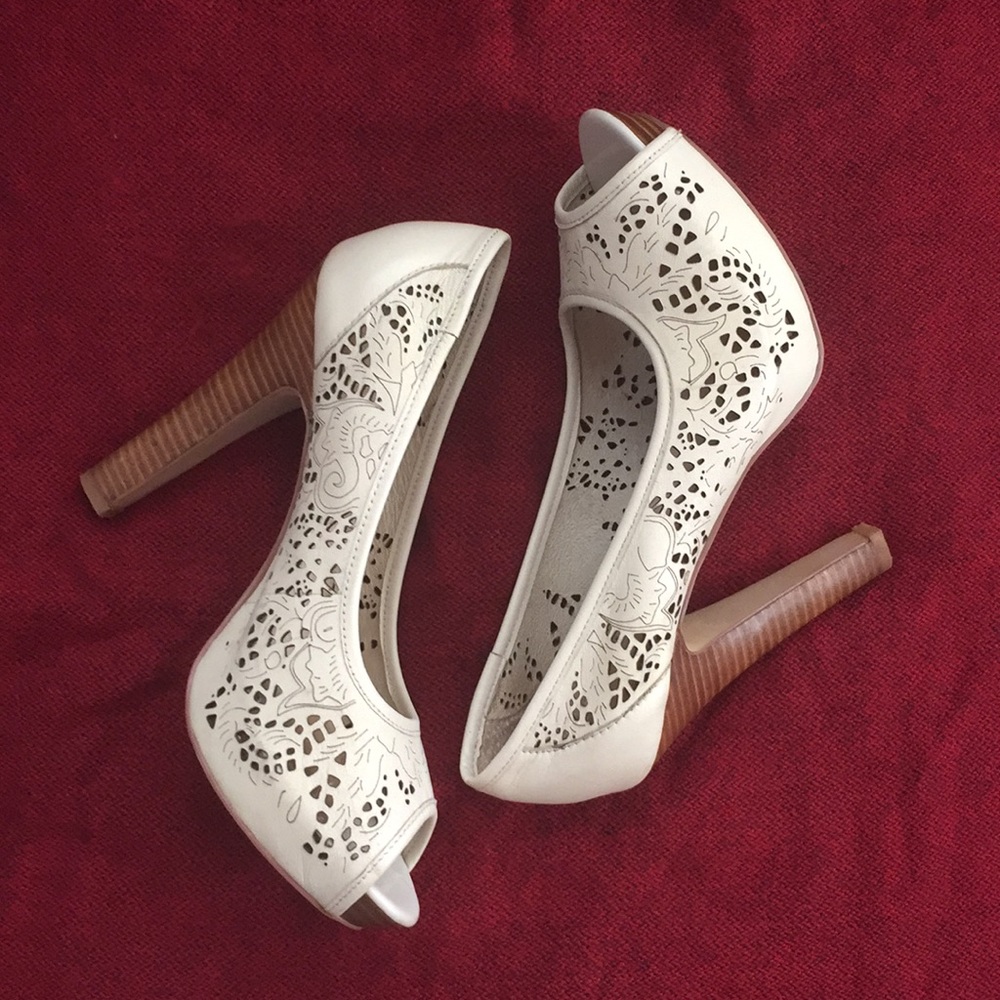 Nude Leather Heels